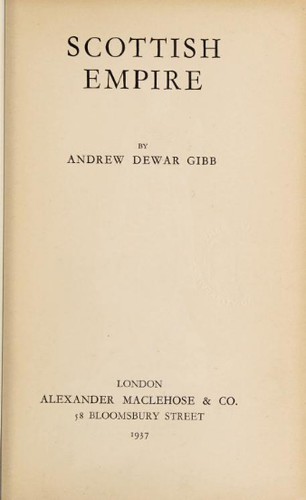 Cover for Scottish Empire