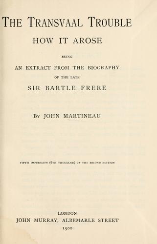Cover for The Transvaal trouble, how it arose