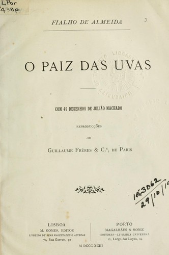 Cover for O Paiz das Uvas