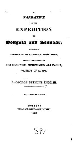 Cover for A narrative of the expedition to Dongola and Sennaar