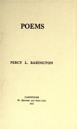 Cover for Poems