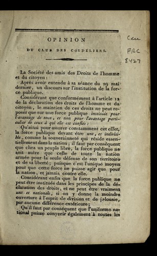 Cover for Opinion