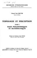 Cover for Topologie et perception