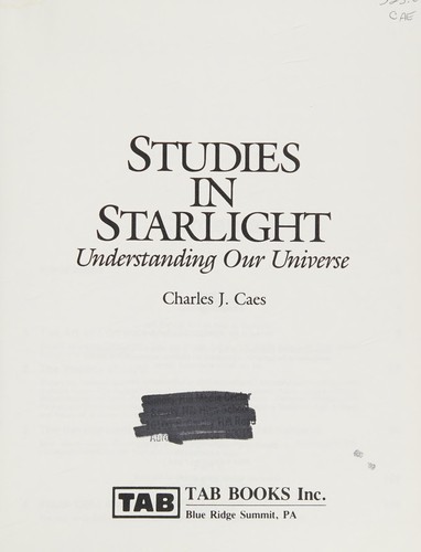 Cover for Studies in starlight