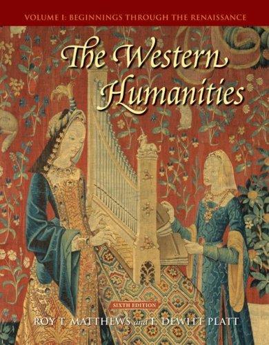 Cover for The Western Humanities, Volume 1
