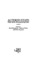 Cover for ALTERED STATE: THE NEW POLISH POETRY; ED. BY ROD MENGHAM.