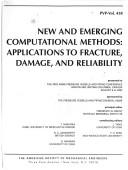 Cover for New and emerging computational methods