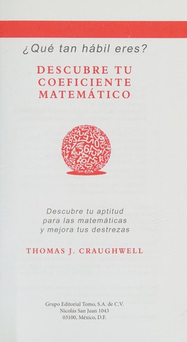 Cover for Descubre tu coeficiente matemático