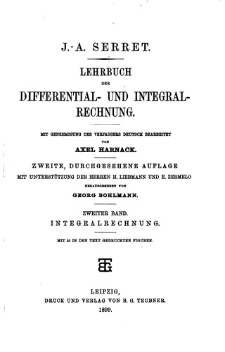 Cover for Lehrbuch der Differential- und Integralrechnung