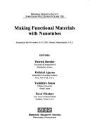 Cover for Making functional materials with nanotubes