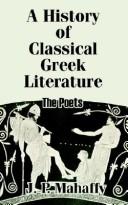 Cover for A History of Classical Greek Literature