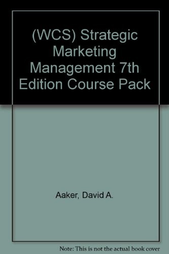 Cover for (WCS) Strategic Marketing Management 7th Edition Course Pack