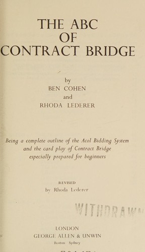 Cover for The ABC of contract bridge