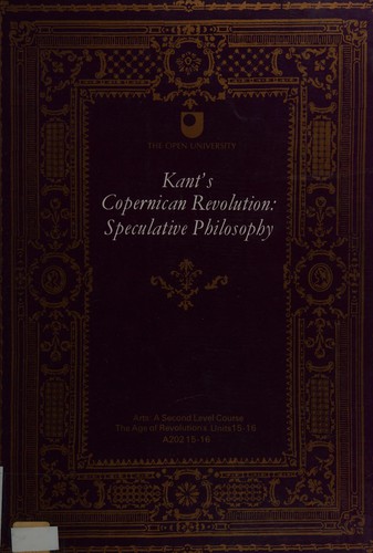 Cover for Kant's Copernican revolution; speculative philosophy
