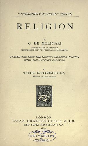 Cover for Religion