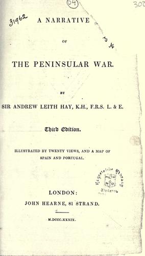 Cover for A narrative of the peninsular war
