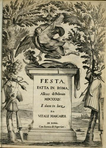 Cover for Festa fatta in Roma alli 25. di febraio MDCXXXIV.