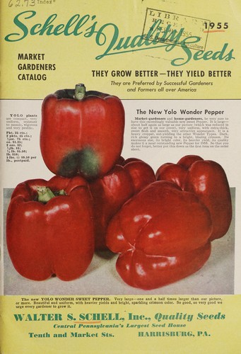 Cover for Schell's quality seeds, 1955