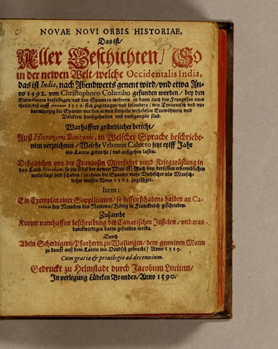 Cover for Nouae Noui Orbis historiae