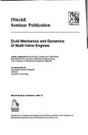 Cover for Fluid Mechanics and Dynamics of Multi-Valve Engines (IMechE Seminar Publications)