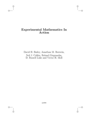 Cover for Experimental mathematics in action