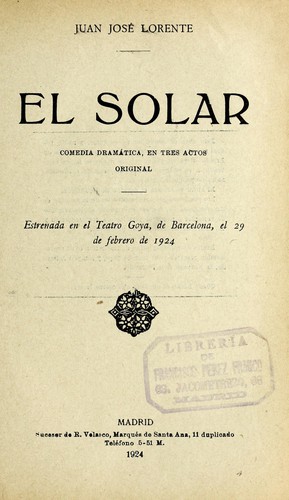 Cover for El solar