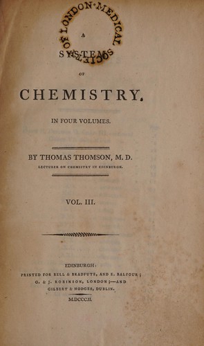Cover for A system of chemistry, in four volumes