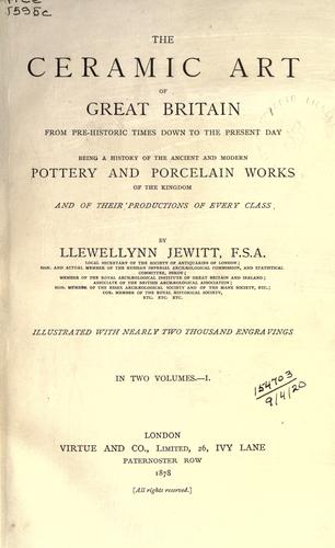 Cover for ceramic art of Great Britain from pre-historic times down to the present day