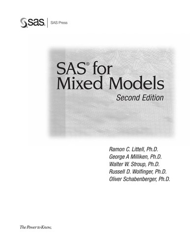Cover for SAS for mixed models