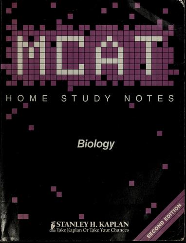 Cover for MCAT home study notes