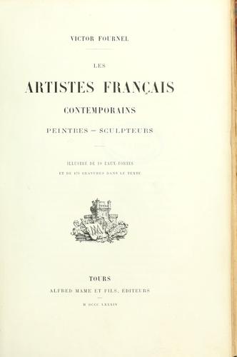 Cover for Les artistes français contemporains