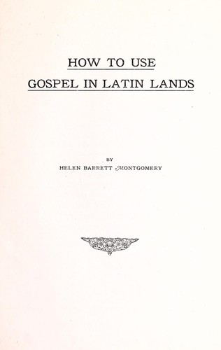 Cover for How to use Gospel in Latin lands