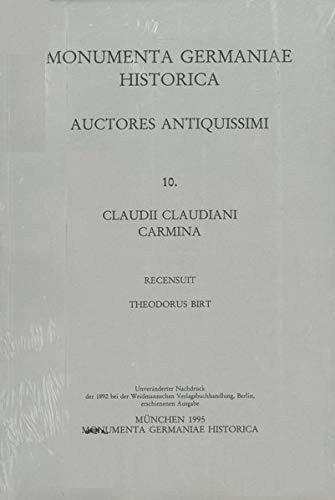 Cover for Claudii Claudiani Carmina