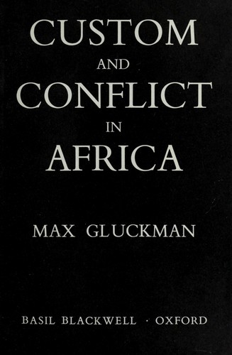 Cover for Custom and conflict in Africa