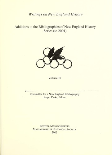 Cover for Writings on New England history