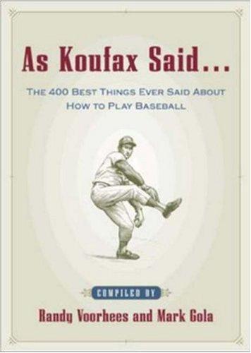 Cover for As Koufax Said... 