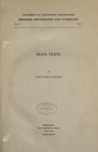 Cover for Hupa texts