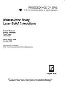 Cover for Nanoscience using laser-solid interactions