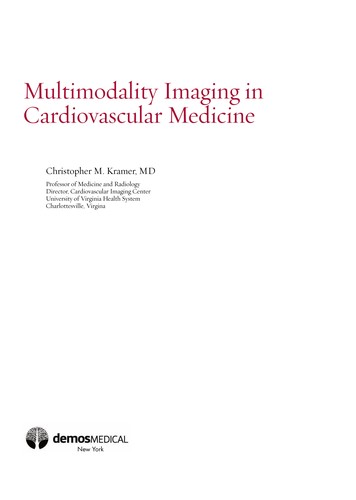 Cover for Multimodality imaging in cardiovascular medicine
