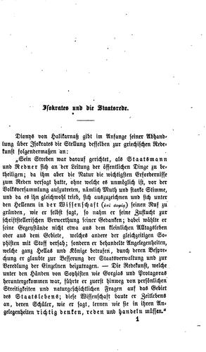 Cover for Isokrates und Athen: Beitrag zur Geschichte der Einheits- und Freiheits ...