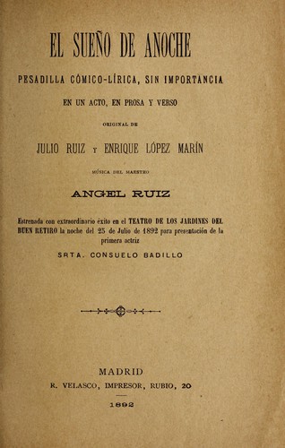Cover for El sueño de anoche