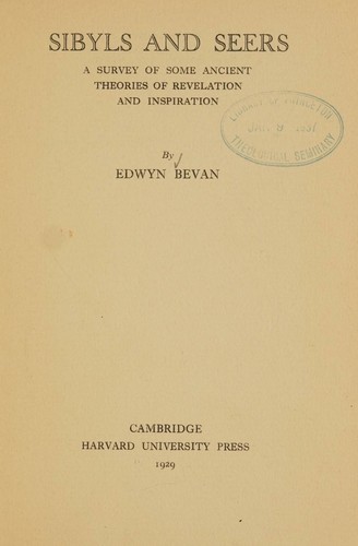 Cover for Sibyls and seers