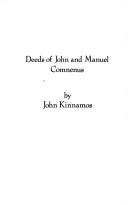 Cover for Deeds of John and Manuel Comnenus