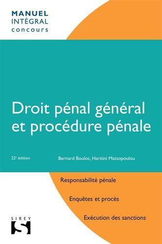 Cover for Droit pénal général et procédure pénale - 22e ed.