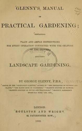 Cover for Glenny's manual of practical gardening