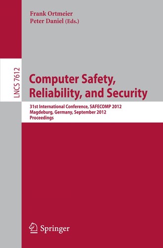 Cover for Computer Safety, Reliability, and Security