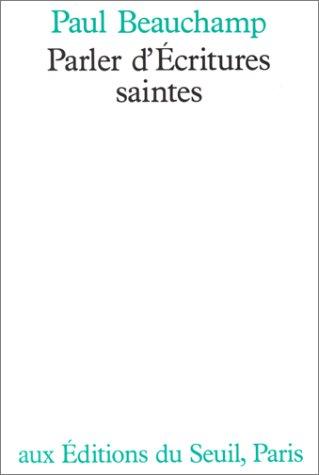 Cover for Parler d'Ecritures saintes
