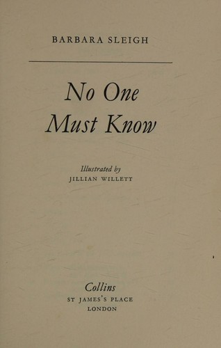 Cover for No one must know