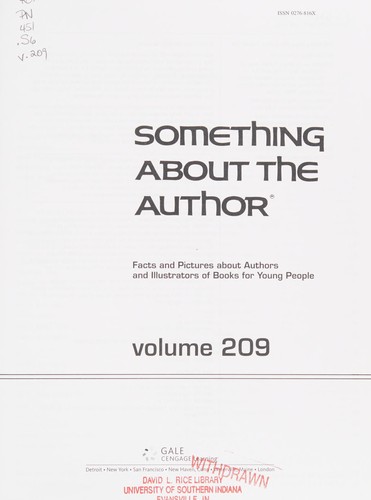 Cover for Something about the author