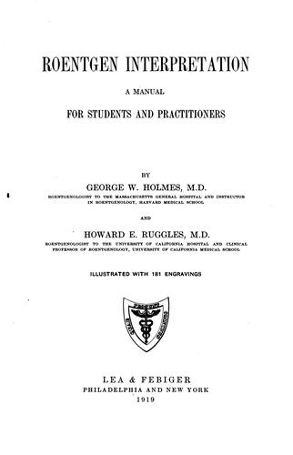 Cover for Roentgen interpretation